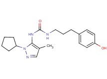 N-(1-cyclopentyl-4-methyl-1H-pyrazol-5-yl)-N'-[3-(4-hydroxyphenyl)propyl]urea