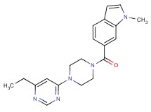 6-{[4-(6-ethyl-4-pyrimidinyl)-1-piperazinyl]carbonyl}-1-methyl-1H-indole