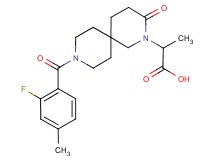 2-[9-(2-fluoro-4-methylbenzoyl)-3-oxo-2,9-diazaspiro[5.5]undec-2-yl]propanoic acid