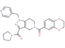 5-(2,3-dihydro-1,4-benzodioxin-6-ylcarbonyl)-1-(4-pyridinylmethyl)-3-(1-pyrrolidinylcarbonyl)-4,5,6,7-tetrahydro-1H-pyrazolo[4,3-c]pyridine