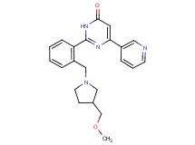 2-(2-{[3-(methoxymethyl)-1-pyrrolidinyl]methyl}phenyl)-6-(3-pyridinyl)-4(3H)-pyrimidinone