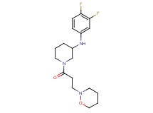 N-(3,4-difluorophenyl)-1-[3-(1,2-oxazinan-2-yl)propanoyl]-3-piperidinamine