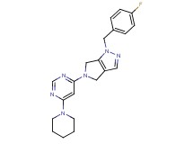 1-(4-fluorobenzyl)-5-(6-piperidin-1-ylpyrimidin-4-yl)-1,4,5,6-tetrahydropyrrolo[3,4-c]pyrazole
