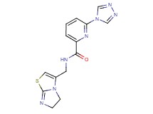 N-(5,6-dihydroimidazo[2,1-b][1,3]thiazol-3-ylmethyl)-6-(4H-1,2,4-triazol-4-yl)pyridine-2-carboxamide