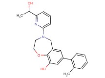 4-[6-(1-hydroxyethyl)pyridin-2-yl]-7-(2-methylphenyl)-2,3,4,5-tetrahydro-1,4-benzoxazepin-9-ol