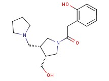 2-{2-[(3R*,4R*)-3-(hydroxymethyl)-4-(pyrrolidin-1-ylmethyl)pyrrolidin-1-yl]-2-oxoethyl}phenol