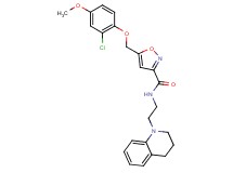 5-[(2-chloro-4-methoxyphenoxy)methyl]-N-[2-(3,4-dihydro-1(2H)-quinolinyl)ethyl]-3-isoxazolecarboxamide