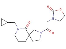 7-(cyclopropylmethyl)-2-[(2-oxo-1,3-oxazolidin-3-yl)acetyl]-2,7-diazaspiro[4.5]decan-6-one