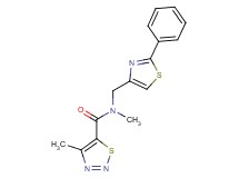 N,4-dimethyl-N-[(2-phenyl-1,3-thiazol-4-yl)methyl]-1,2,3-thiadiazole-5-carboxamide