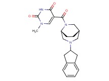 5-{[(1S*,5R*)-3-(2,3-dihydro-1H-inden-2-yl)-3,6-diazabicyclo[3.2.2]non-6-yl]carbonyl}-1-methylpyrimidine-2,4(1H,3H)-dione