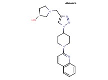 (3R)-1-({1-[1-(2-quinolinyl)-4-piperidinyl]-1H-1,2,3-triazol-4-yl}methyl)-3-pyrrolidinol bis(trifluoroacetate) (salt)