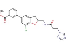 methyl 3-[7-chloro-2-({[3-(1H-1,2,4-triazol-1-yl)propanoyl]amino}methyl)-2,3-dihydro-1-benzofuran-5-yl]benzoate