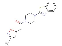 2-{4-[(3-methyl-5-isoxazolyl)acetyl]-1-piperazinyl}-1,3-benzothiazole