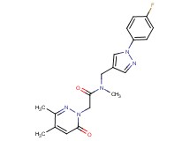 2-(3,4-dimethyl-6-oxo-1(6H)-pyridazinyl)-N-{[1-(4-fluorophenyl)-1H-pyrazol-4-yl]methyl}-N-methylacetamide