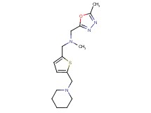 N-methyl-1-(5-methyl-1,3,4-oxadiazol-2-yl)-N-{[5-(piperidin-1-ylmethyl)-2-thienyl]methyl}methanamine