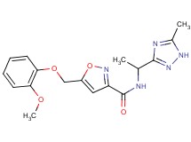 5-[(2-methoxyphenoxy)methyl]-N-[1-(5-methyl-1H-1,2,4-triazol-3-yl)ethyl]isoxazole-3-carboxamide