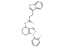 N-[1-(2-fluorophenyl)-4,5,6,7-tetrahydro-1H-indazol-4-yl]-3-(1H-indol-3-yl)propanamide
