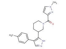 3-[4-(4-methylphenyl)-1H-pyrazol-5-yl]-1-[(1-methyl-1H-pyrazol-3-yl)carbonyl]piperidine