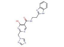N-[2-(1H-benzimidazol-2-yl)ethyl]-4-hydroxy-2-(1H-1,2,4-triazol-1-ylmethyl)pyrimidine-5-carboxamide