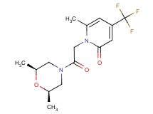 1-{2-[(2R*,6S*)-2,6-dimethylmorpholin-4-yl]-2-oxoethyl}-6-methyl-4-(trifluoromethyl)pyridin-2(1H)-one