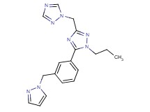 1-propyl-5-[3-(1H-pyrazol-1-ylmethyl)phenyl]-3-(1H-1,2,4-triazol-1-ylmethyl)-1H-1,2,4-triazole