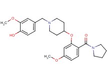 2-methoxy-4-({4-[5-methoxy-2-(1-pyrrolidinylcarbonyl)phenoxy]-1-piperidinyl}methyl)phenol