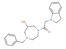1-benzyl-4-(2,3-dihydro-1H-indol-1-ylacetyl)-1,4-diazepan-6-ol