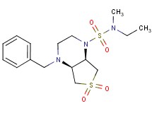 (4aS*,7aR*)-4-benzyl-N-ethyl-N-methylhexahydrothieno[3,4-b]pyrazine-1(2H)-sulfonamide 6,6-dioxide