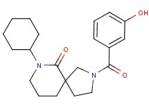 7-cyclohexyl-2-(3-hydroxybenzoyl)-2,7-diazaspiro[4.5]decan-6-one