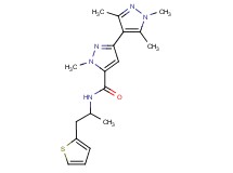 1,1',3',5'-tetramethyl-N-[1-methyl-2-(2-thienyl)ethyl]-1H,1'H-3,4'-bipyrazole-5-carboxamide