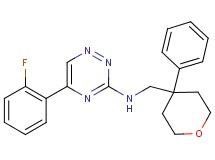 5-(2-fluorophenyl)-N-[(4-phenyltetrahydro-2H-pyran-4-yl)methyl]-1,2,4-triazin-3-amine