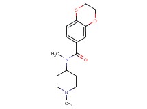N-methyl-N-(1-methyl-4-piperidinyl)-2,3-dihydro-1,4-benzodioxine-6-carboxamide trifluoroacetate