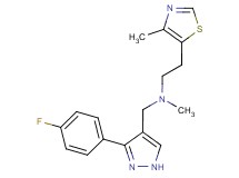 N-{[3-(4-fluorophenyl)-1H-pyrazol-4-yl]methyl}-N-methyl-2-(4-methyl-1,3-thiazol-5-yl)ethanamine
