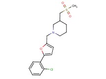 1-{[5-(2-chlorophenyl)-2-furyl]methyl}-3-[(methylsulfonyl)methyl]piperidine