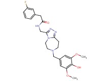 2-(3-fluorophenyl)-N-{[7-(4-hydroxy-3,5-dimethoxybenzyl)-6,7,8,9-tetrahydro-5H-[1,2,4]triazolo[4,3-d][1,4]diazepin-3-yl]methyl}acetamide