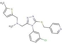 ({4-(3-chlorophenyl)-5-[(4-pyridinylmethyl)thio]-4H-1,2,4-triazol-3-yl}methyl)methyl[(5-methyl-2-thienyl)methyl]amine