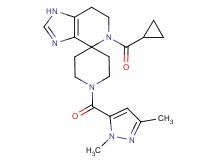5-(cyclopropylcarbonyl)-1'-[(1,3-dimethyl-1H-pyrazol-5-yl)carbonyl]-1,5,6,7-tetrahydrospiro[imidazo[4,5-c]pyridine-4,4'-piperidine]