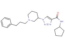 N-cyclopentyl-1-[1-(3-phenylpropyl)-3-piperidinyl]-1H-1,2,3-triazole-4-carboxamide