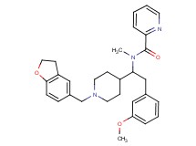 N-[1-[1-(2,3-dihydro-1-benzofuran-5-ylmethyl)-4-piperidinyl]-2-(3-methoxyphenyl)ethyl]-N-methyl-2-pyridinecarboxamide