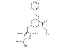 ethyl 1-[(1-isopropyl-3,5-dimethyl-1H-pyrazol-4-yl)methyl]-4-(2-phenylethyl)-4-piperidinecarboxylate