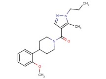4-(2-methoxyphenyl)-1-[(5-methyl-1-propyl-1H-pyrazol-4-yl)carbonyl]piperidine