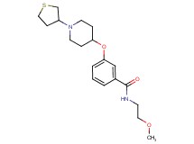 N-(2-methoxyethyl)-3-{[1-(tetrahydro-3-thienyl)-4-piperidinyl]oxy}benzamide