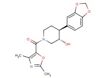 (3S*,4S*)-4-(1,3-benzodioxol-5-yl)-1-[(2,4-dimethyl-1,3-oxazol-5-yl)carbonyl]piperidin-3-ol