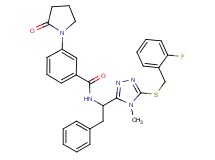 N-(1-{5-[(2-fluorobenzyl)thio]-4-methyl-4H-1,2,4-triazol-3-yl}-2-phenylethyl)-3-(2-oxo-1-pyrrolidinyl)benzamide