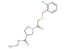 1-{[(2-chlorobenzyl)thio]acetyl}-N-ethylpyrrolidine-3-carboxamide