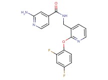 2-amino-N-{[2-(2,4-difluorophenoxy)-3-pyridinyl]methyl}isonicotinamide