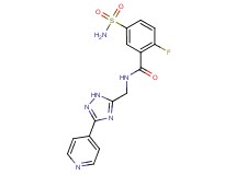 5-(aminosulfonyl)-2-fluoro-N-{[3-(4-pyridinyl)-1H-1,2,4-triazol-5-yl]methyl}benzamide