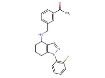 1-[3-({[1-(2-fluorophenyl)-4,5,6,7-tetrahydro-1H-indazol-4-yl]amino}methyl)phenyl]ethanone