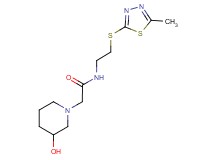 2-(3-hydroxypiperidin-1-yl)-N-{2-[(5-methyl-1,3,4-thiadiazol-2-yl)thio]ethyl}acetamide