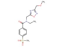 N-ethyl-N-{[3-(methoxymethyl)-1,2,4-oxadiazol-5-yl]methyl}-4-(methylsulfonyl)benzamide